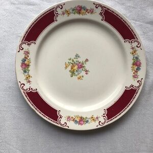 Homer Laughlin 1940’s Majestic Pattern Vintage Burgundy
